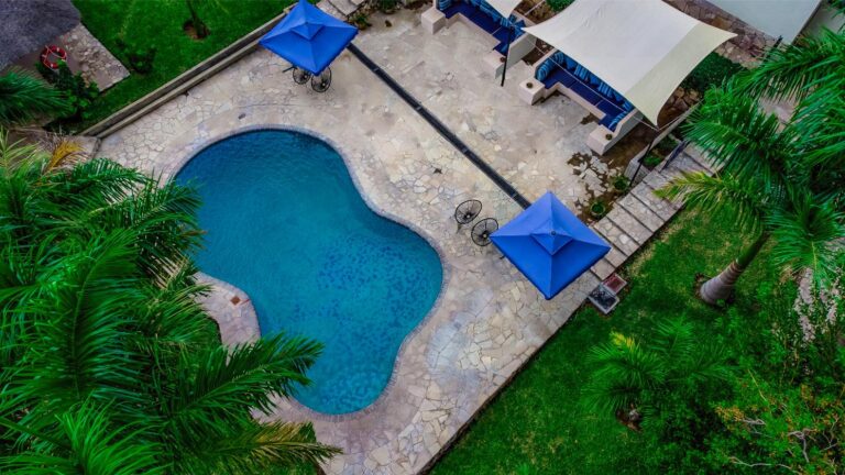 Resta Lodge Aerial View Pool