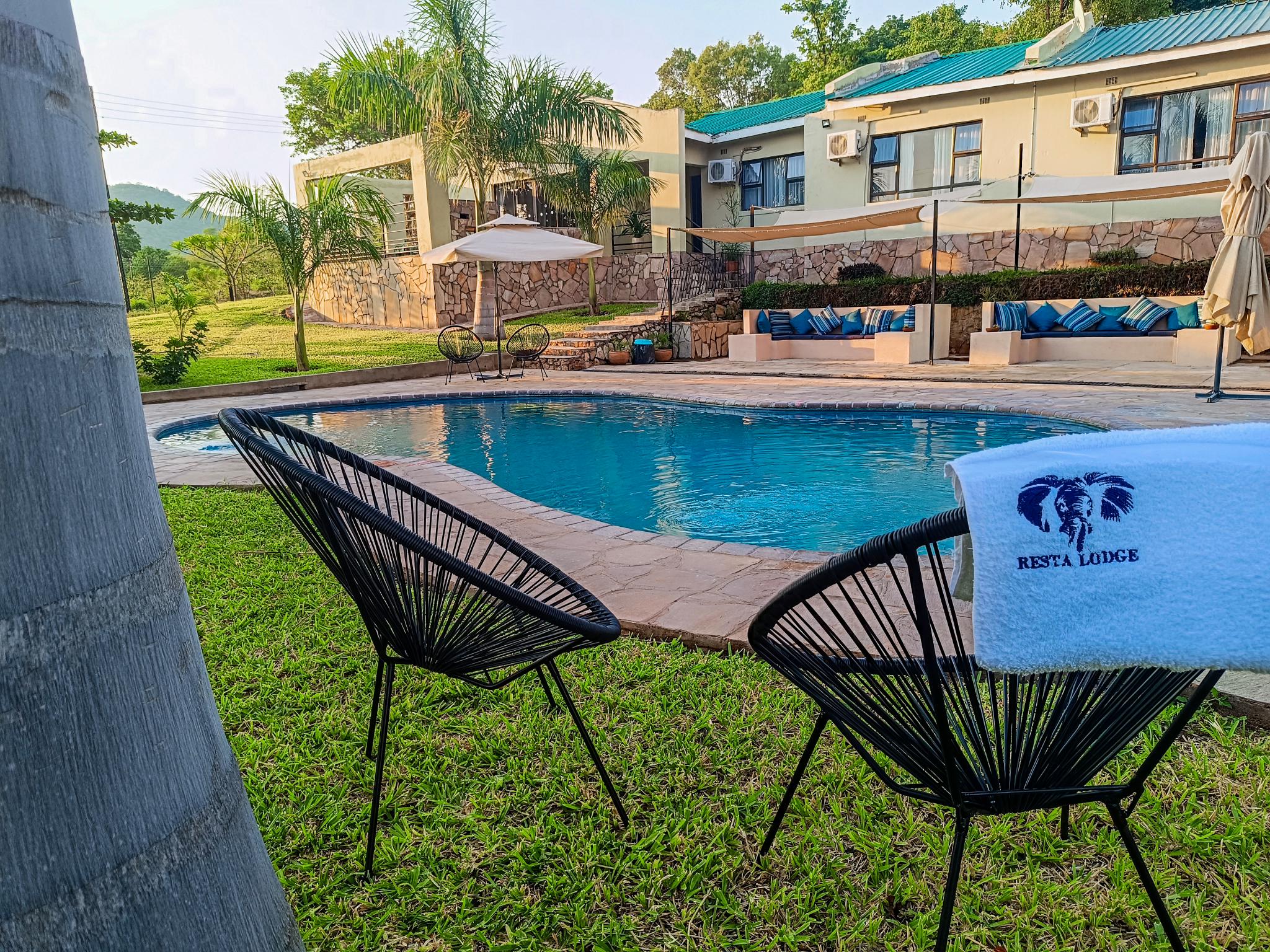 Resta Lodge Pool Area Grass